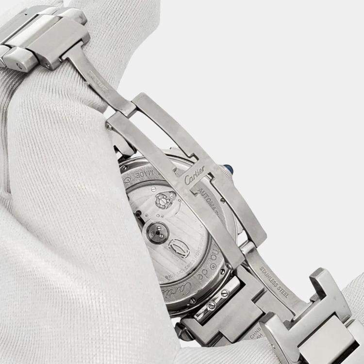 Pre Owned Cartier Pasha W31085M7 Automatic Silver Stainless Steel Men's Wristwatch 42 mm