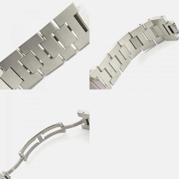 Pre Owned Cartier Pasha C W31074M7 Automatic White Stainless Steel Men's Wristwatch 35 mm