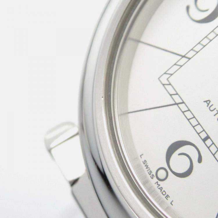 Pre Owned Cartier Pasha C W31074M7 Automatic White Stainless Steel Men's Wristwatch 35 mm