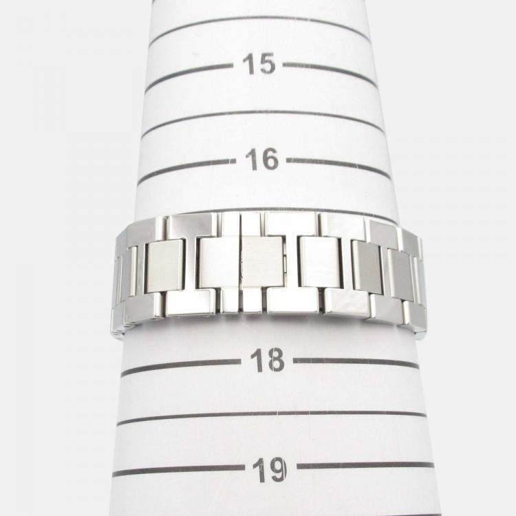 Pre Owned Cartier Ronde Solo W6701005 Quartz Silver Stainless Steel Men's Wristwatch  35.5 mm