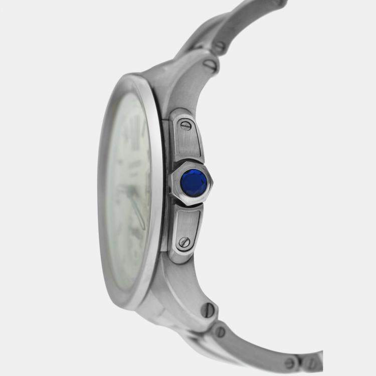 Pre Owned Cartier Calibre de Cartier W7100015 Automatic Silver Stainless Steel  Men's Wristwatch 42 mm