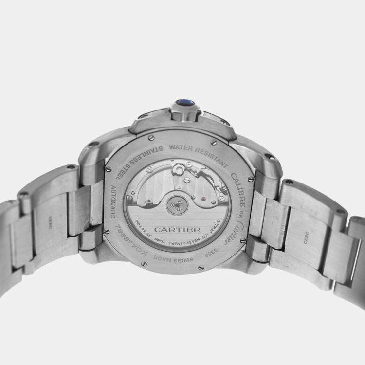 Pre Owned Cartier Calibre de Cartier W7100015 Automatic Silver Stainless Steel  Men's Wristwatch 42 mm