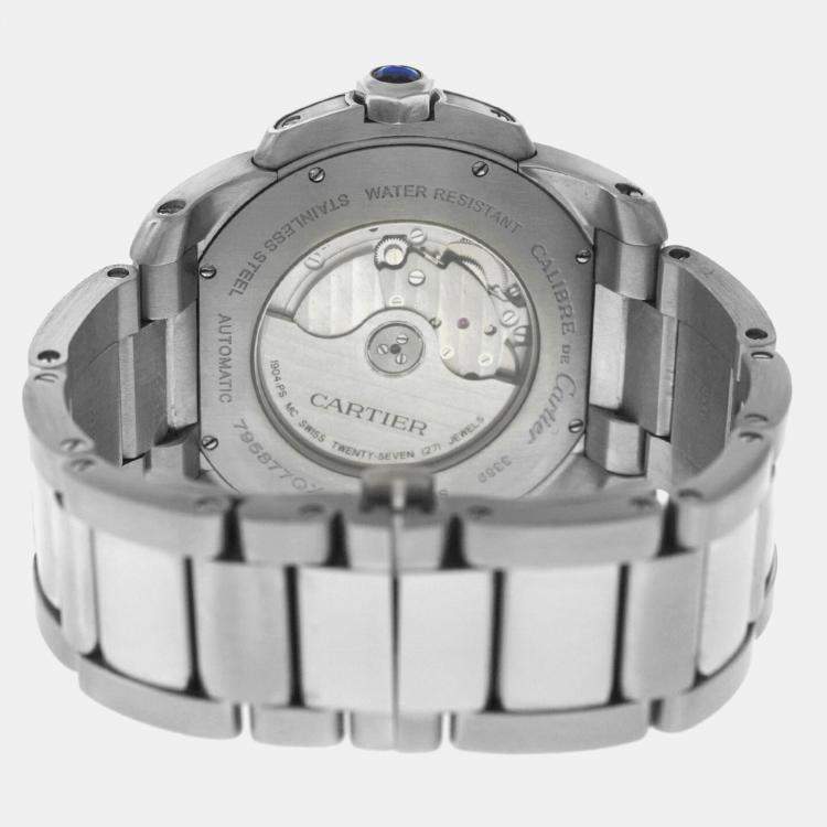Pre Owned Cartier Calibre de Cartier W7100015 Automatic Silver Stainless Steel  Men's Wristwatch 42 mm