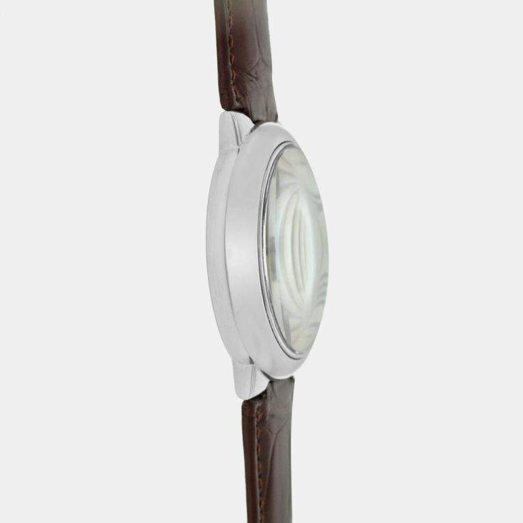 Pre Owned Cartier Ballon Bleu W6920005 Automatic Silver 18k White Gold Men's Wristwatch 42 mm