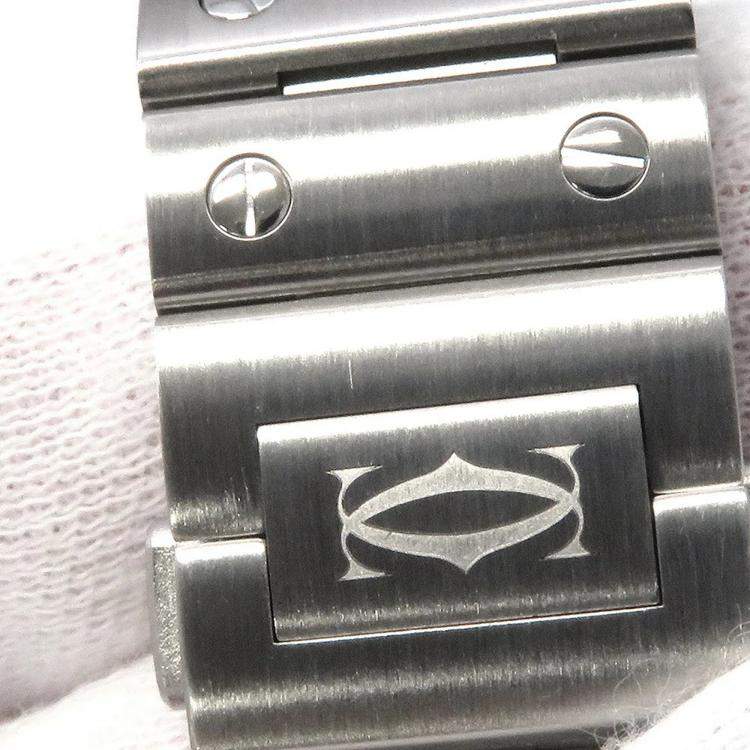 Pre Owned Cartier Santos WSSA0029 Automatic Silver Stainless Steel Men's Wristwatch 35 mm