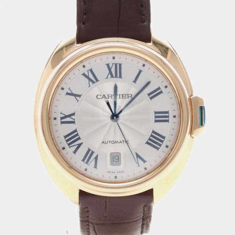 مملوكة مسبقًا Cartier Cle WGCL0004 Automatic Rose Gold Men's Wristwatch 40 mm
