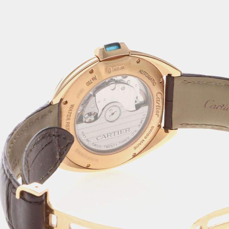 مملوكة مسبقًا Cartier Cle WGCL0004 Automatic Rose Gold Men's Wristwatch 40 mm