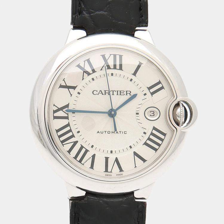 Pre Owned Cartier Ballon Bleu Automatic 18k White Gold Men's Wristwatch 42 mm