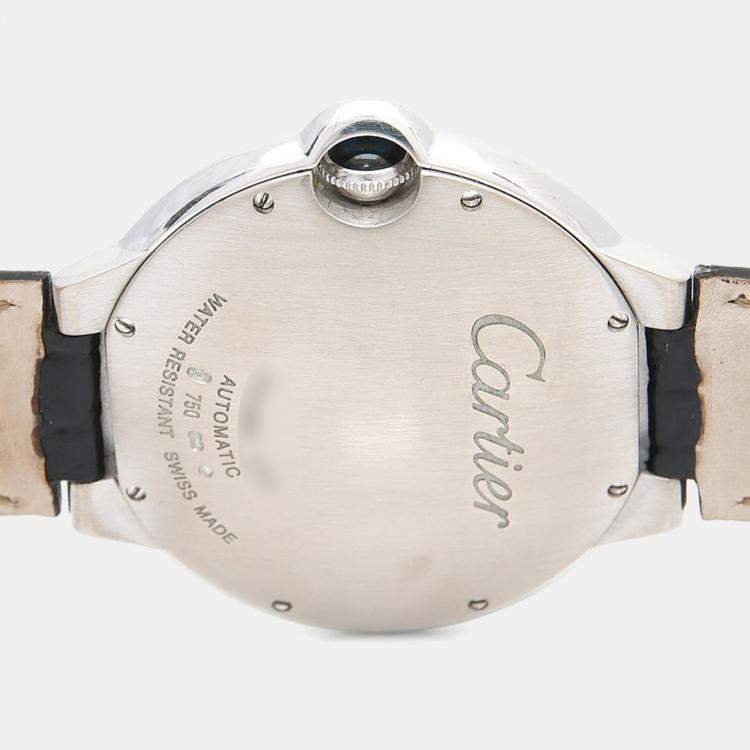 Pre Owned Cartier Ballon Bleu Automatic 18k White Gold Men's Wristwatch 42 mm