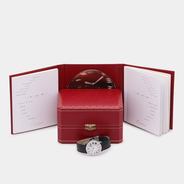 Pre Owned Cartier Ronde Solo W6700255 Quartz Stainless Steel Men's Wristwatch 36 mm