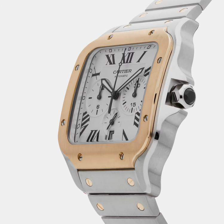Pre Owned Pre-Owned Cartier Santos De Cartier Chronograph W2SA0008 Automatic 43 mm