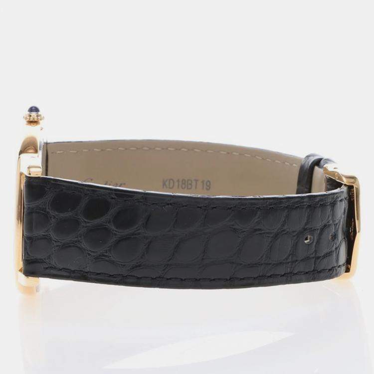 Pre Owned Cartier Ronde Solo W6700455 Quartz 18k Yellow Gold Men's Wristwatch 36mm