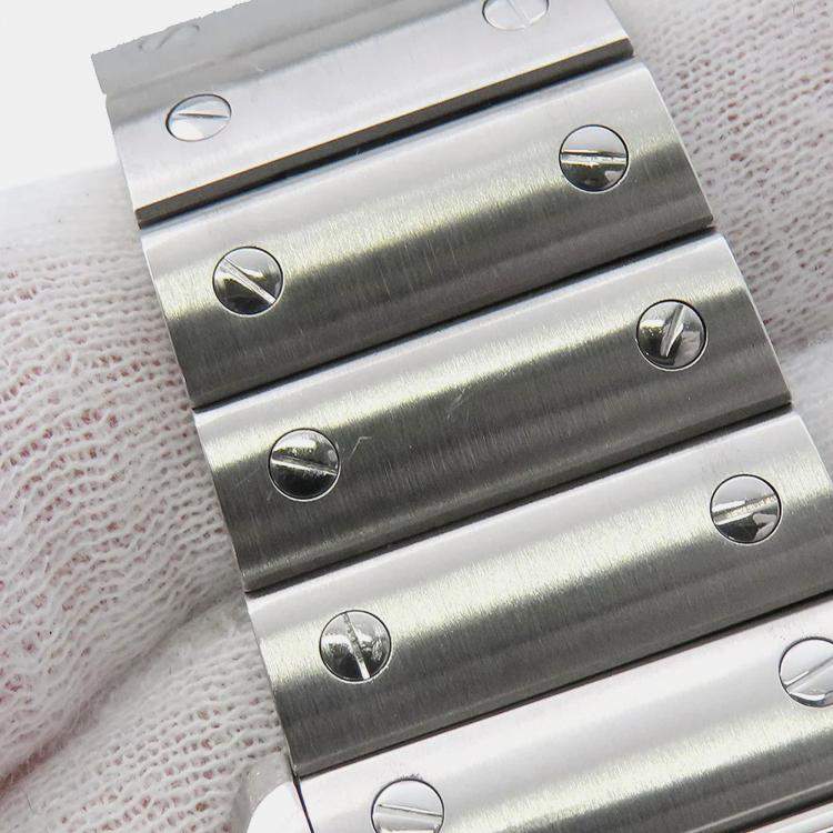 مملوكة مسبقًا ساعة يد رجالية كارتير سانتوس WSSA0030 ستانلس ستيل أزرق أوتوماتيكية 39.8 مم