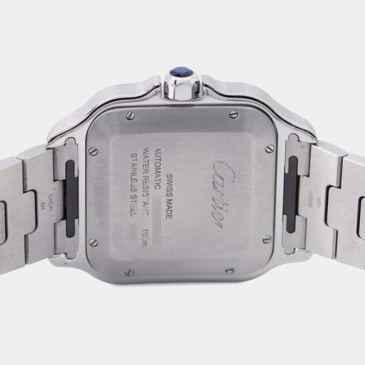 مملوكة مسبقًا ساعة يد رجالية كارتير سانتوس WSSA0030 ستانلس ستيل أزرق أوتوماتيكية 39.8 مم