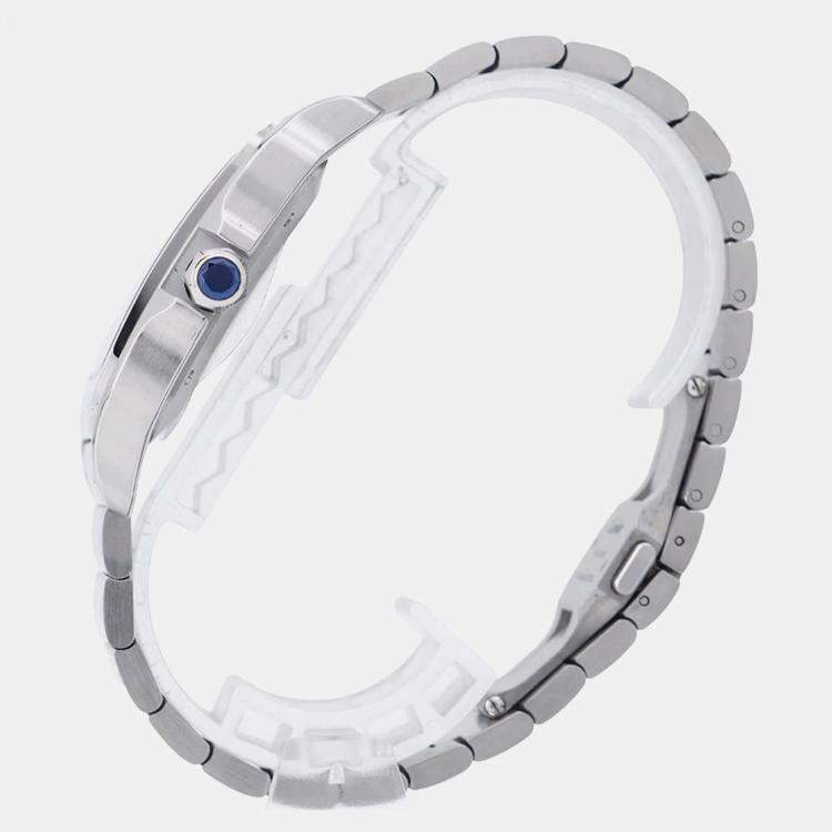 مملوكة مسبقًا ساعة يد رجالية كارتير سانتوس WSSA0030 ستانلس ستيل أزرق أوتوماتيكية 39.8 مم