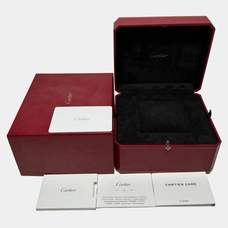 Pre Owned Pre-Owned Cartier Santos-Dumont XL WGSA0082 Beige Manual Winding Platinum Men's Wristwatch 33 MM