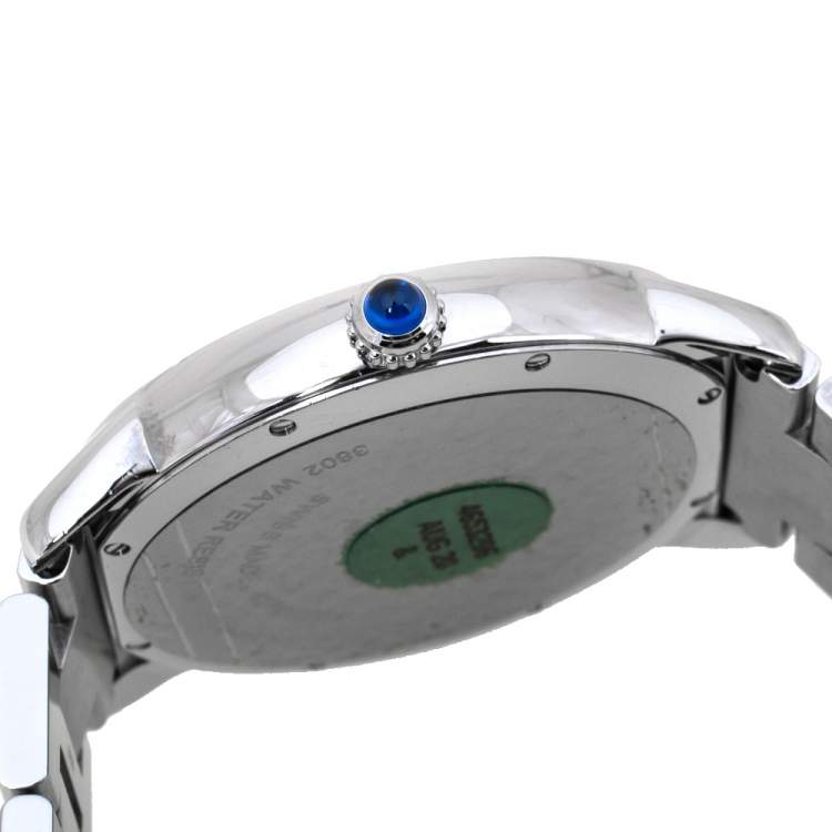 Pre Owned Cartier Blue Stainless Steel Ronde Solo de Cartier Automatic Men's Wristwatch 41MM