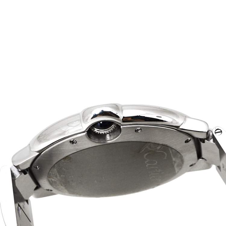 Pre Owned Cartier Silver Stainless Steel Ballon Bleu 3001 Men's Wristwatch 42 mm