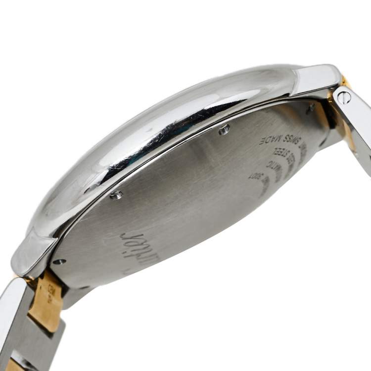 مملوكة مسبقًا Cartier Silver 18K Yellow Gold And Stainless Steel Ballon Bleu 3001 Men's Wristwatch 42 mm