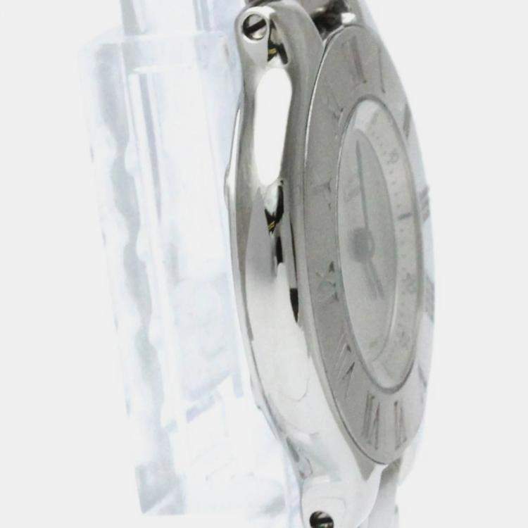 Pre Owned Cartier Silver Stainless Steel W10110T2 Must 21 W10110T2 Men's Wristwatch 31 mm