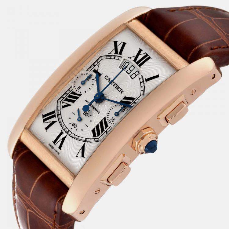 Cartier Tank Americaine XL Chronograph Rose Gold Men s Watch