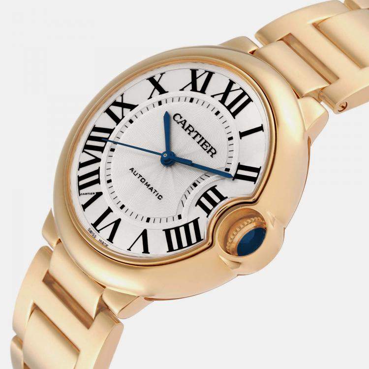 Cartier Ballon Bleu 36mm Automatic Yellow Gold Mens Watch W69003Z2