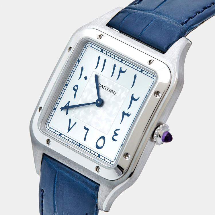 Cartier Santos Dumont Platinum Limited Edition 200 Xl Model Arabic