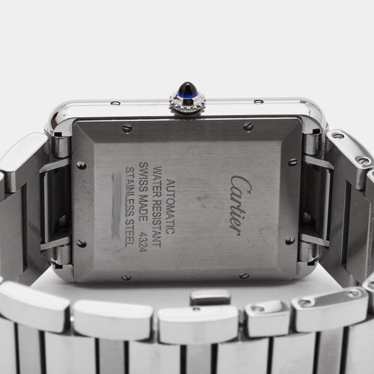 Pre Owned Cartier Silver Stainless Steel Tank Must WSTA0053 Men's Wristwatch 31 mm