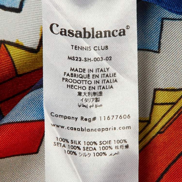 Pre Owned Casablanca Multicolor Escalier Infini Print Silk Short Sleeve Shirt M