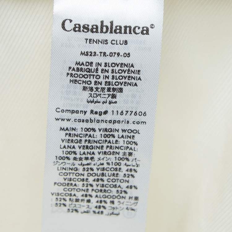Pre Owned Casablanca White Wool Gabardine Bermuda Shorts M