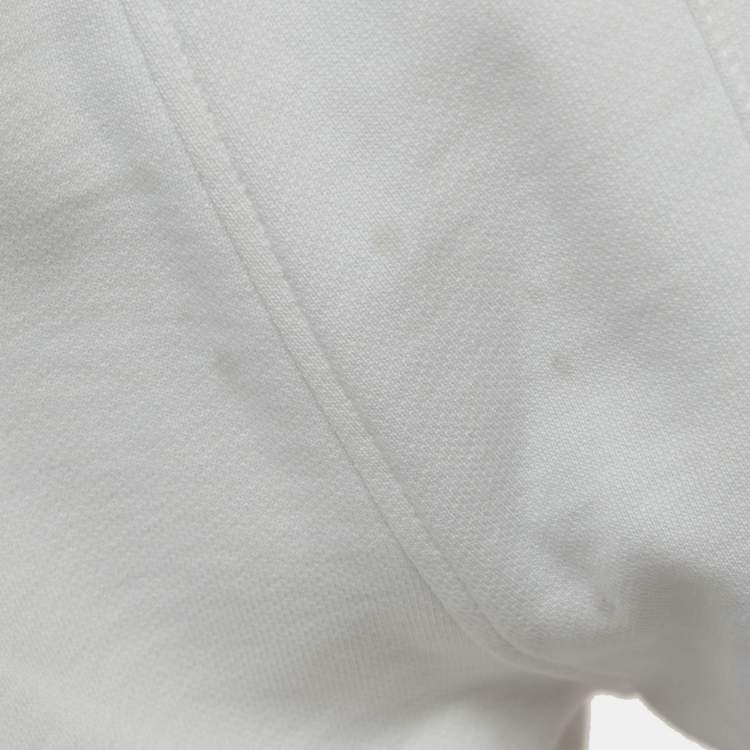 Pre Owned Casablanca White 3D Logo Print Cotton Drawstring Sweatshorts L