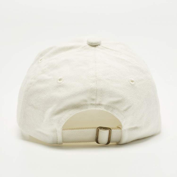 Pre Owned Casablanca White Tennis Club Embroidered Cotton Cap S