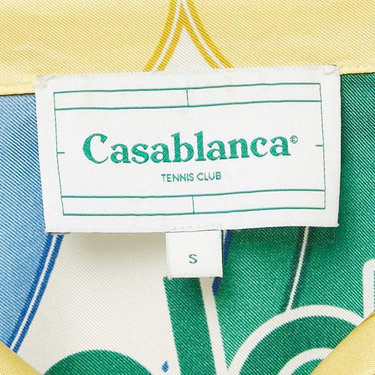 Pre Owned Casablanca Multicolor Silk Reve De Tennis Short Sleeve Shirt S
