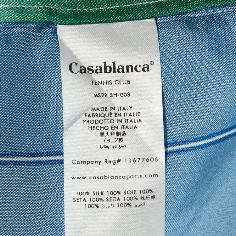 Pre Owned Casablanca Multicolor Silk Reve De Tennis Short Sleeve Shirt S