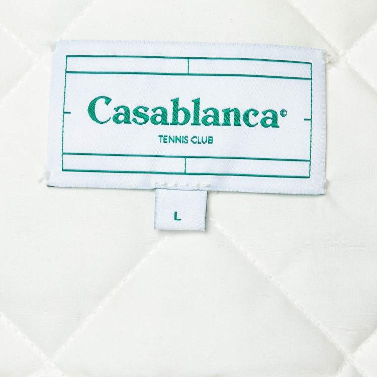 Pre Owned Casablanca White Printed Stain Le Vol Ideal Quilted Hunting Jacket L