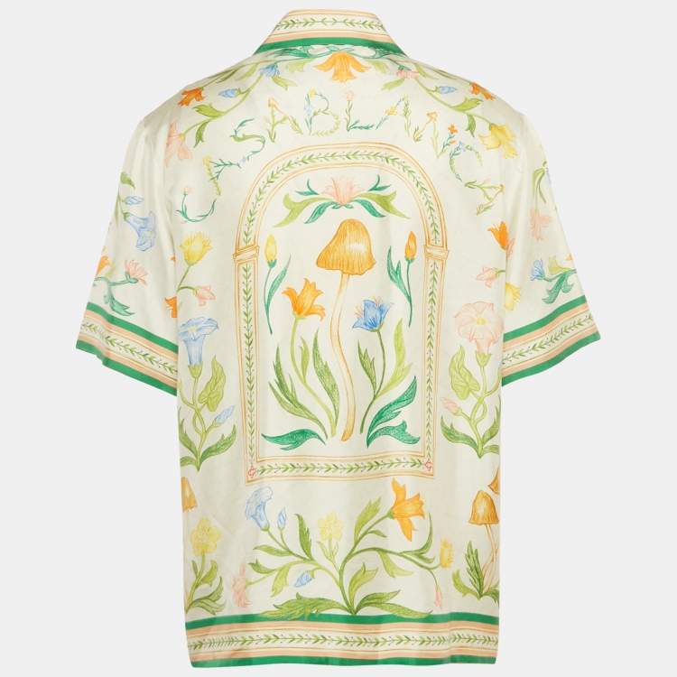 Pre Owned Casablanca Multicolor Printed Silk L’Arche Fleure Shirt L