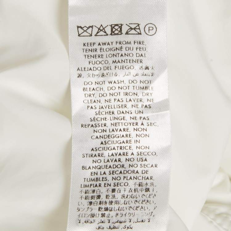 Pre Owned Casablanca Tennis Club White Printed Synthetic Coach Jacket S