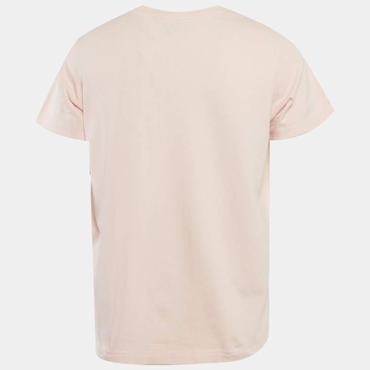 Pre Owned Casablanca Pink Printed Jersey Tennis Club T-Shirt M