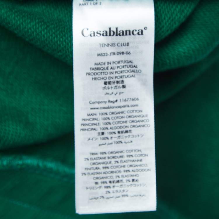 Pre Owned Casablanca Green Cotton Drawstring Track Shorts L