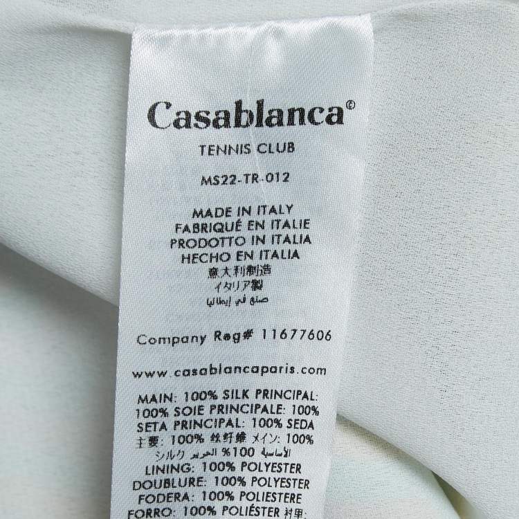 Pre Owned Casablanca Blue Printed Satin Silk Masao San Shorts L