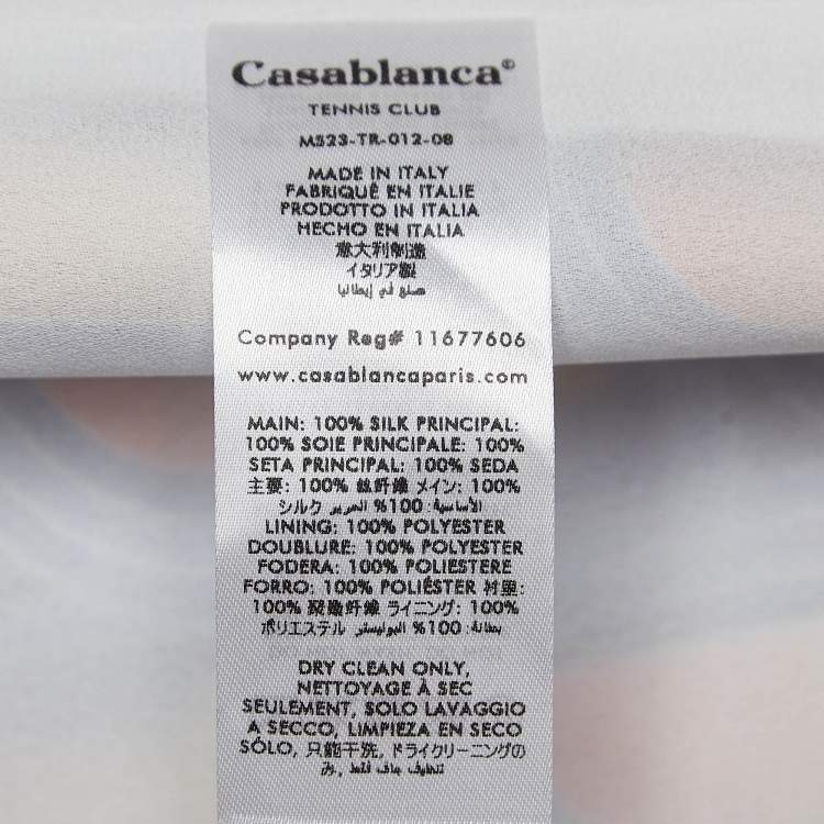 Pre Owned Casablanca Multicolor Printed Silk Shorts L