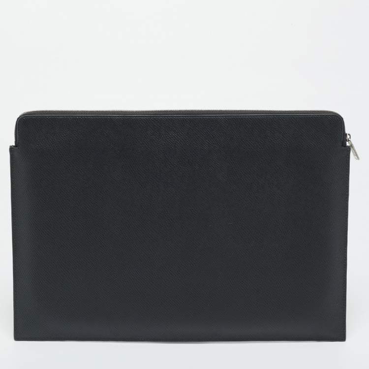 Pre Owned Celine Dark Grey Leather Document Holder