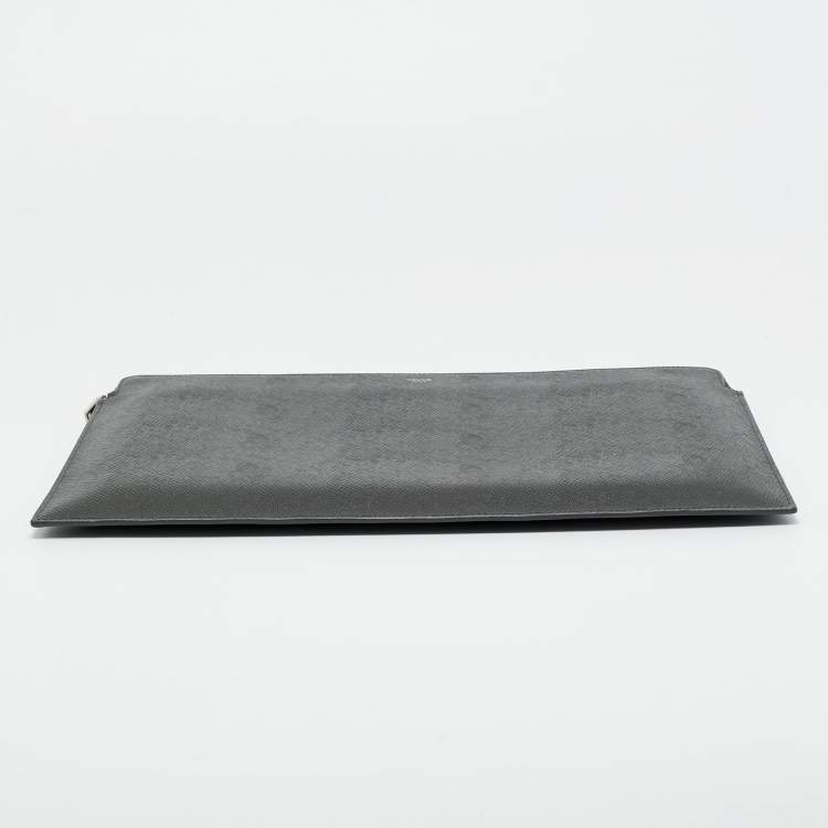 Pre Owned Celine Dark Grey Leather Document Holder