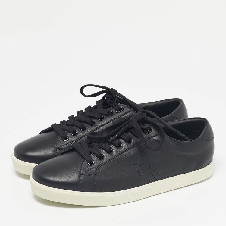 Pre Owned Celine Black Leather Lace Up Sneakers Size 42