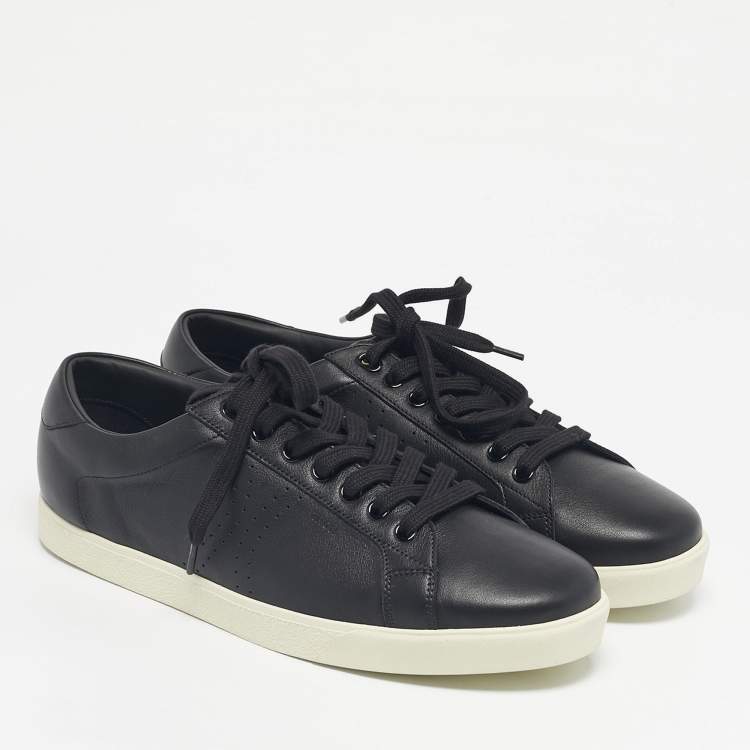 Pre Owned Celine Black Leather Lace Up Sneakers Size 42