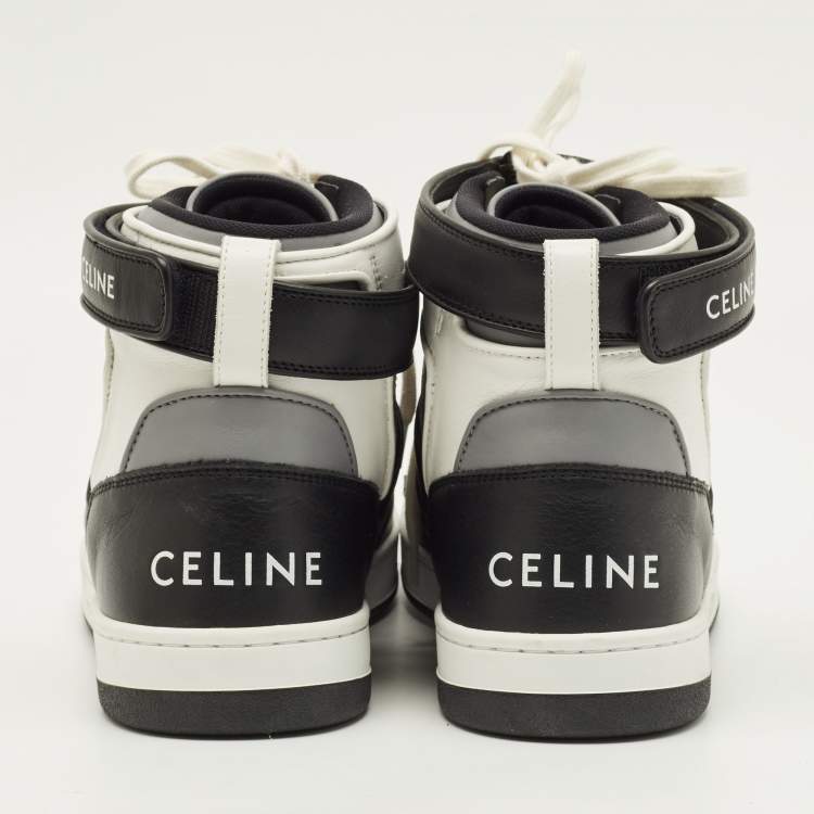 Pre Owned Celine Z trainer Size 45 Tricolor Leather High Top Sneakers