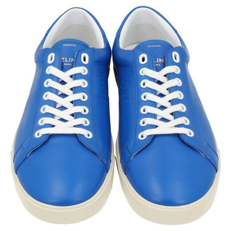 Pre Owned Celine Blue Triomphe Low Top Sneakers  Size EU 41