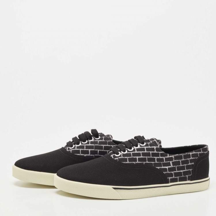 Pre Owned Celine Black Canvas Elliot Low Top Sneaker Size 40