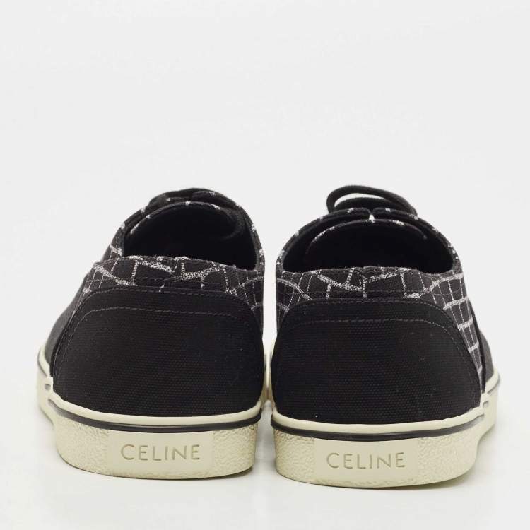 Pre Owned Celine Black Canvas Elliot Low Top Sneaker Size 40