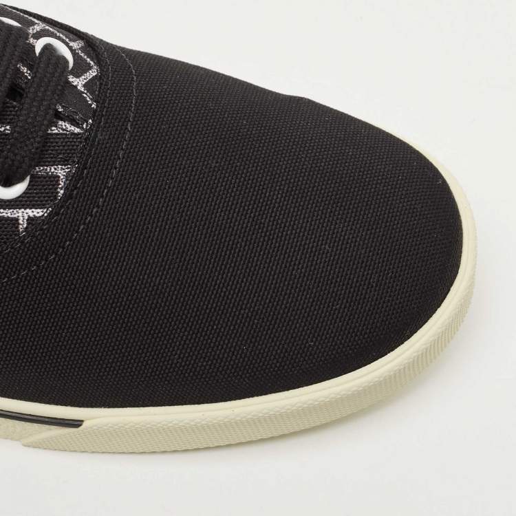 Pre Owned Celine Black Canvas Elliot Low Top Sneaker Size 40